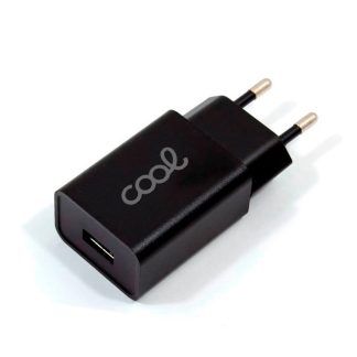 Cargador Red Universal Entrada 1 x USB COOL 2.1 Amperios Negro