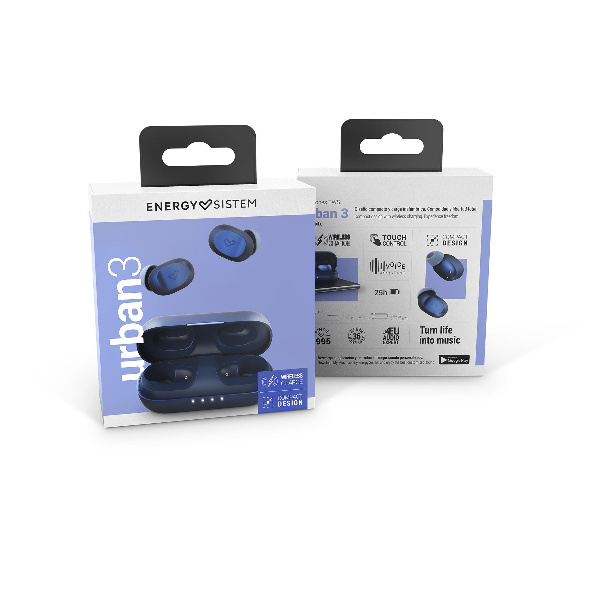 Auriculares Earphones True Wireless Urban 3 Indigo - Imagen 7