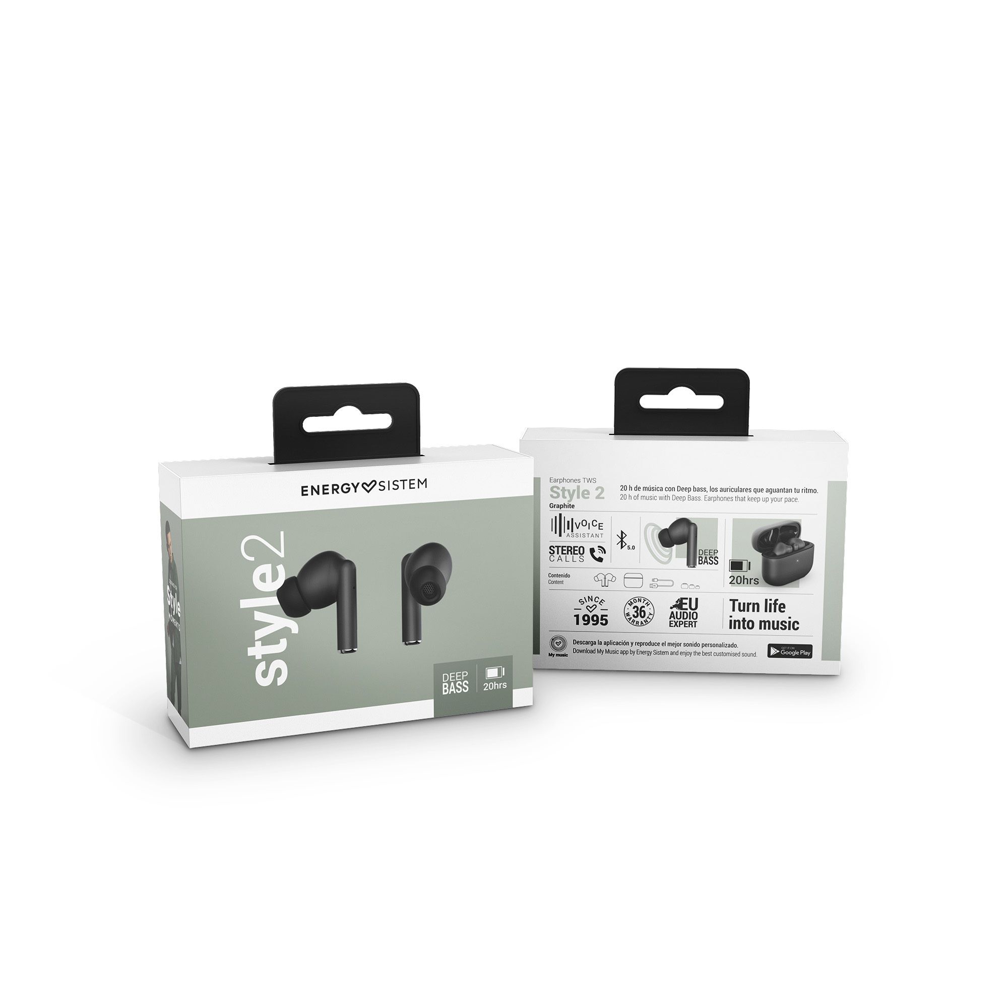 Auriculares Earphones True Wireless Style 2 Graphite - Imagen 6