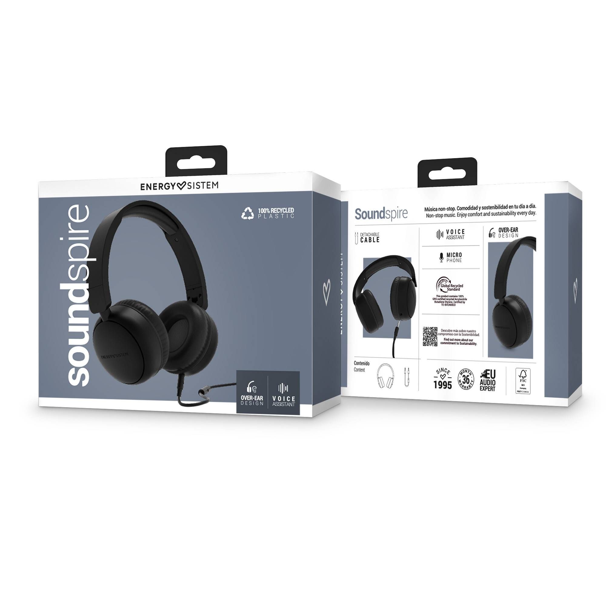Auriculares Soundspire - Auriculares con cable y micrófono - Imagen 2