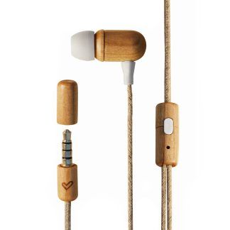 Auriculares Earphones Eco Cherry Wood