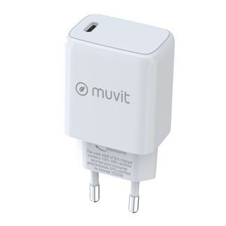 Cargador de pared tipo C de 20W blanco