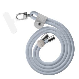 Colgante universal con soporte transparente + cordon color gris