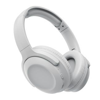 Cascos estéreo ANC Plegables con cancelación de ruido activa;adaptadores y funda de viaje blanco
