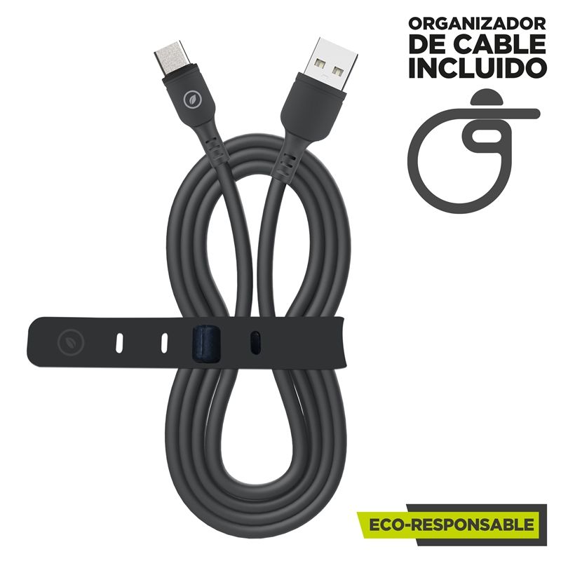 Cable de carga USB a Tipo C negro - Imagen 4