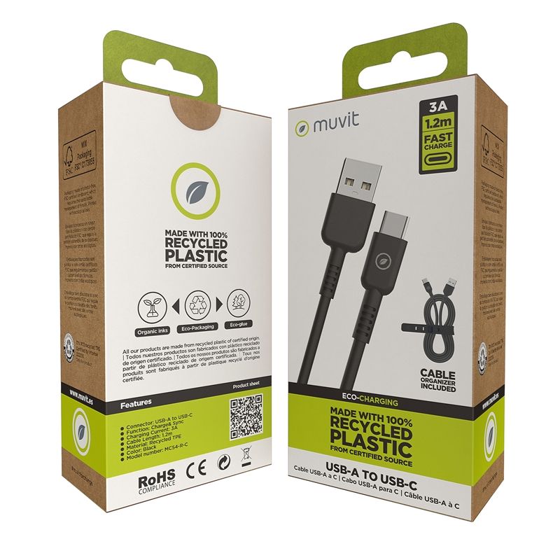 Cable de carga USB a Tipo C negro - Imagen 5
