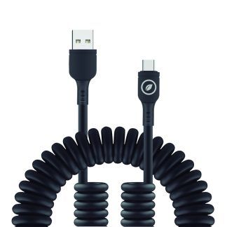 Cable rizado tipo A a tipo C negro