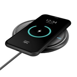 Cargador de sobremesa inalámbrico negro