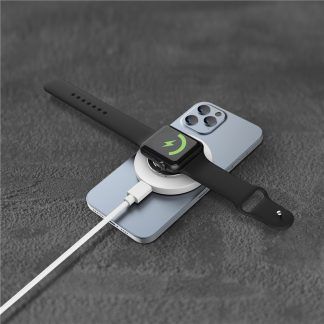 Cargador inalámbrico magsafe para iWatch y Airpods con soporte y cable tipo C incluido