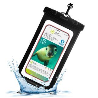 Funda acuática universal hasta compatible con disppositivos hasta de 6 pulgadas negra