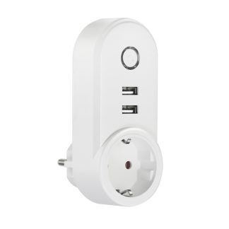 Enchufe inteligente wifi con 2 puertos USB