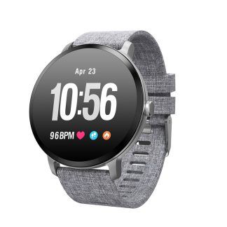 Reloj inteligente de Muvit iO gris canvas