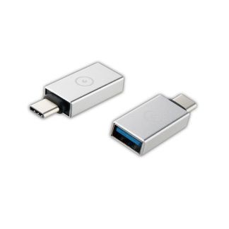 Adaptador USB OTG a tipo C plata