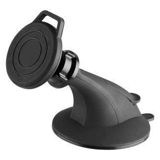 Soporte para coche universal con ventosa y sujeción magnética negro