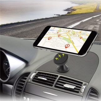 Soporte magnético universal para coche magnético y rotativo 360 negro
