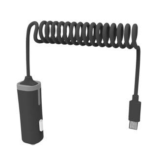 Cargador de coche micro USB negro