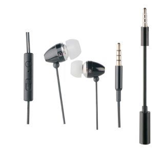 Auriculares estéreo con micrófono y adaptador