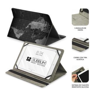 Subblim funda universal para Tablet de 9 a 11 pulgadas World Map