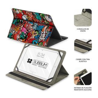 Subblim funda universal para Tablet de 9 a 11 pulgadas graffiti