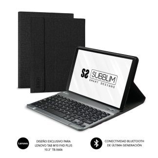 Subblim funda para tablet con teclado compatible con Lenovo Tab M10