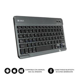 Teclado ultrafino y ultraligero bluetooth gris
