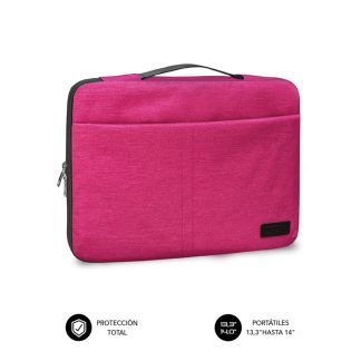 Subblim bolsa para portátil de 13 a 14 pulgadas rosa