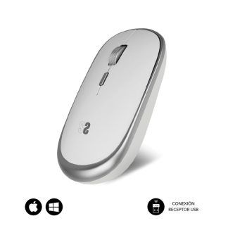 Subblim Mini ratón wireless plata