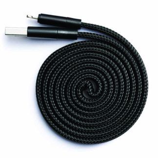 Cable auto enrollable USB a Lightning MFI negro