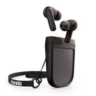 Auriculares true wireless con carga solar negros