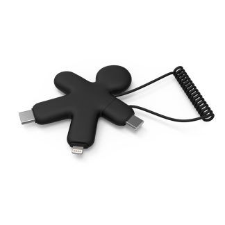 Adaptador multi conector ecológico negro