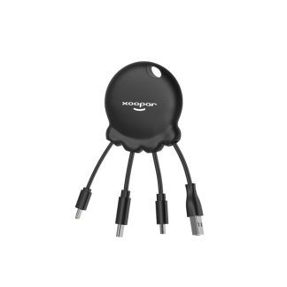Adaptador USB multi conector con batería de emergencia de 1000 mAh integrada