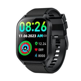 Reloj inteligente de  Silicona con Pantalla Amoled Curva Negro