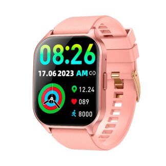 Reloj inteligente de  Silicona con Pantalla Amoled Curva Pink